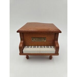 Vintage Wood Piano Music Box‎ Sankyo Music Box Dancer